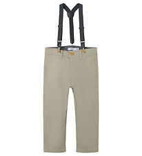 Name It Trousers w. Suspenders - Chino - NmmRyan - Pure Cashmere