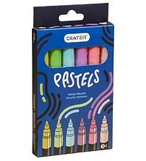 Crateit Markers - 3 mm - 6 st. - Pastelkleuren
