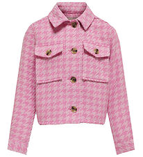 Kids Only Jacket - KogKimmie - Begonia Pink Checks Pirouette