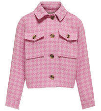 Kids Only Jacke - KogKimmie - Begonia Pink Kariert Pirouette