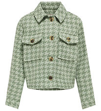 Kids Only Jacka - KogKimmie - Hedge Green Checks Frosty Green