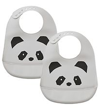 Liewood Haklappar - Silikon - 2-pack - Tilda - Panda Dumbo Grey