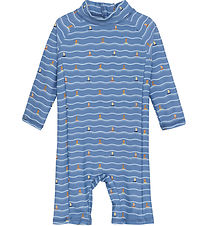 Color Kids Coverall Swimsuit L/S - UV60 - Coronet Blue