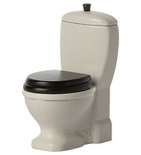 Maileg Miniature Toilet - Mouse - White/Black
