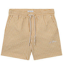 Les Deux Shorts de Bain - Stan Stripe - Mustard Yellow/Light Ivo
