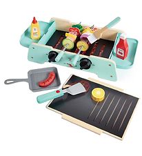 Hape Leksaksmat m. Ljud/Ljus - Trä - Sizzling Grill & Grill BBQ