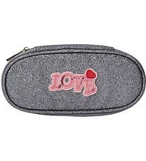 Sofie Schnoor Pencil Case - Silver w. Love