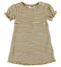 Joha Kleid - Wolle/Seide - Rib - Gelb/Weiß