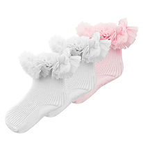 Name It Socken - 3er-Pack - NbfFullu - Parfait Pink/Bright White