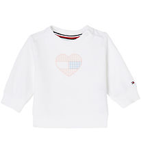 Tommy Hilfiger Sweat-shirt - Drapeau vichy - Blanc