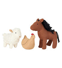 Fabelab Soft Toys - 3-Pack - Pocket Friend - Farm Animals
