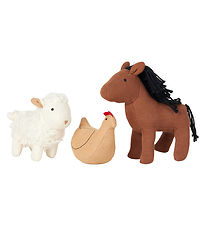 Fabelab Kuscheltiere - 3er-Pack - Pocket Friend - Farm Animals