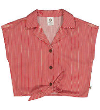 Msli Shirt - Poplin Stripe Crop - Conditioner Cream/Apple Ed