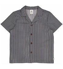 Msli Shirt - Poplin Stripe - Conditioner Cream/Night Blue