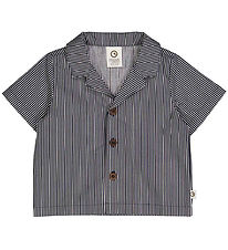 Msli Shirt - Poplin Stripe - Conditioner Cream/Night Blue