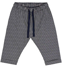Müsli Trousers - Poplin Stripe - Conditioner Cream/Night Blue