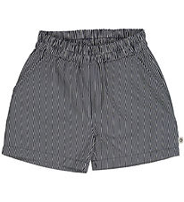 Msli Shorts - Popeline Stripe Pocket - Dmlant Cream/Nuit Blue