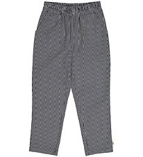 Msli Trousers - Poplin Stripe - Conditioner Cream/Night Blue