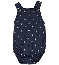 Müsli Summer Romper - Sailboat - Night Blue/Conditioner Cream