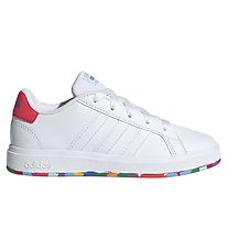 adidas Performance Skór - Grand COURT 2,0 K - Hvítur/Rautt
