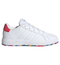 adidas Performance Skor - Grand COURT 2.0 K - Vit/Rd