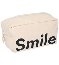 Design Letters Toiletry Bag - Smile - Natural/Black