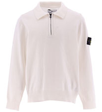 Stone Island Blouse av. Fermeture clair - Tricot - Blanc