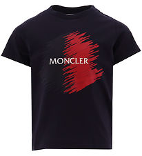 Moncler T-Shirt - Navy/Rood