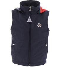 Moncler Blouson - Zne - Bleu Fonc av. Rouge/Blanc