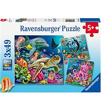 Ravensburger Puzzel - 3x49 Bakstenen - Onder water