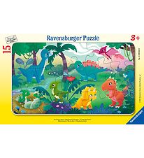 Ravensburger Púsluspil - 15 Kubbar - Barn Risaeðla Friends