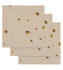 Konges Sløjd Muslinfiltar - 65x65 cm - 3-pack - Lemon