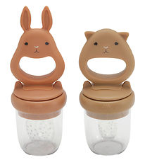 Konges Sljd Food Feeders - 2-Pack - Almond/Terracotta