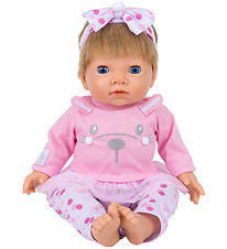Tiny Treasures Doll w. Blonde Hair - Pink Bunny Baby