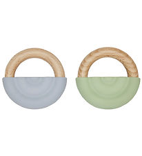 OYOY Teether - Rainbow Teether - 2-Pack - Dusty Blue/Green