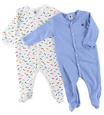 Petit Bateau Pyjamapak - 2-pack - Wit/Blauw