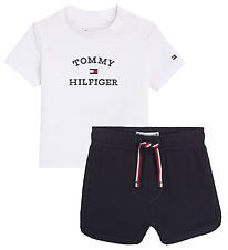 Tommy Hilfiger Set - T-Shirt/Shorts - Weiß/Navy