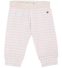 Tommy Hilfiger Leggings - Vichy - White/Rose Chque
