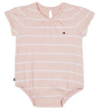 Tommy Hilfiger Body k/ - Rib - Laune Pink/White Stripe