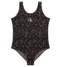Calvin Klein Swimsuit - Leopard Olive Op