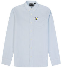 Lyle & Scott Overhemd - Oxford - Lichtblauw/Wit