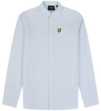 Lyle & Scott Kauluspaita - Oxford - Vaaleansininen/Valkoinen