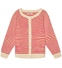 Fliink Cardigan - Knitted - Favo - High Risk Red Stripe