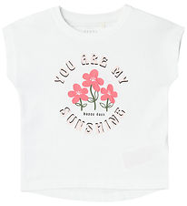 Name It T-Shirt - NmFVigea - Bright White/Vous tes My Soleil