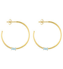 Design Letters Boucles d'oreilles - Bow Cravate - Or/Bleu Clair