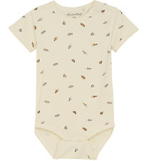 Minymo Bodysuit s/s - Viscose - Tradewinds w. Dinosaurs