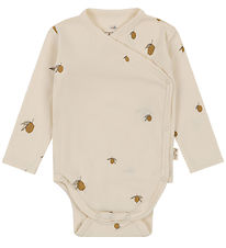 Konges Sljd Wrap Bodysuit l/s - Lemon