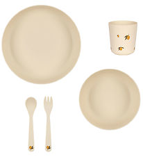Konges Sløjd Dinner Set - Bioplastic - 5 Parts - Lemon