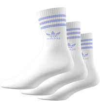 adidas Originals Socks - 3-Pack - White/Purple