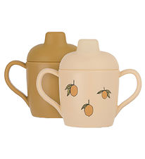 Konges Sløjd Cups w. Spout Lid - 2-Pack - Lemon